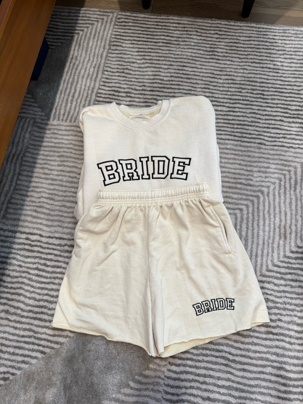 Anthropologie "Bride" Sweat Set